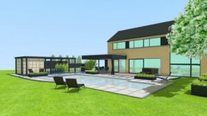 Esquisse 3D d'un projet à Blégny